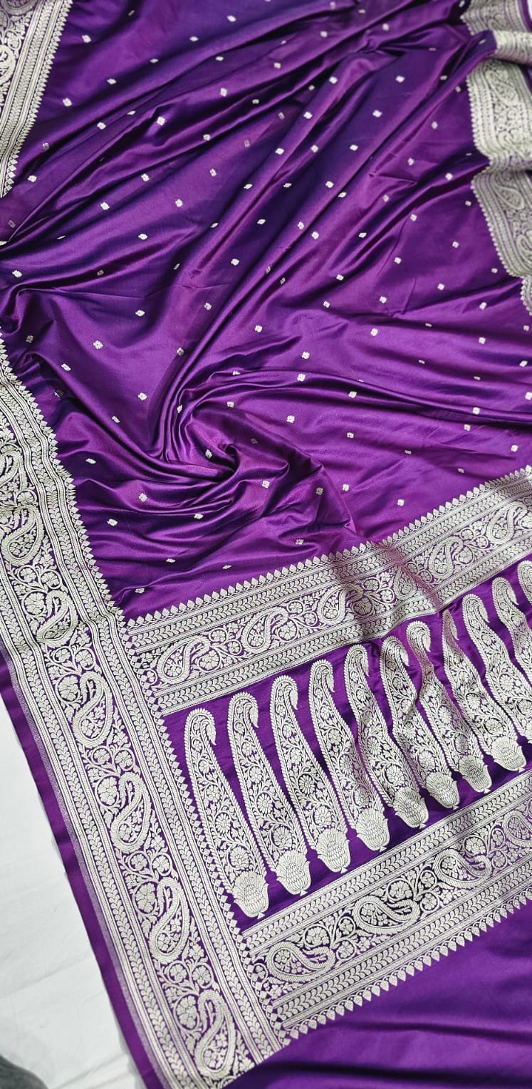 purple premium mashru katan silk banarasi saree08