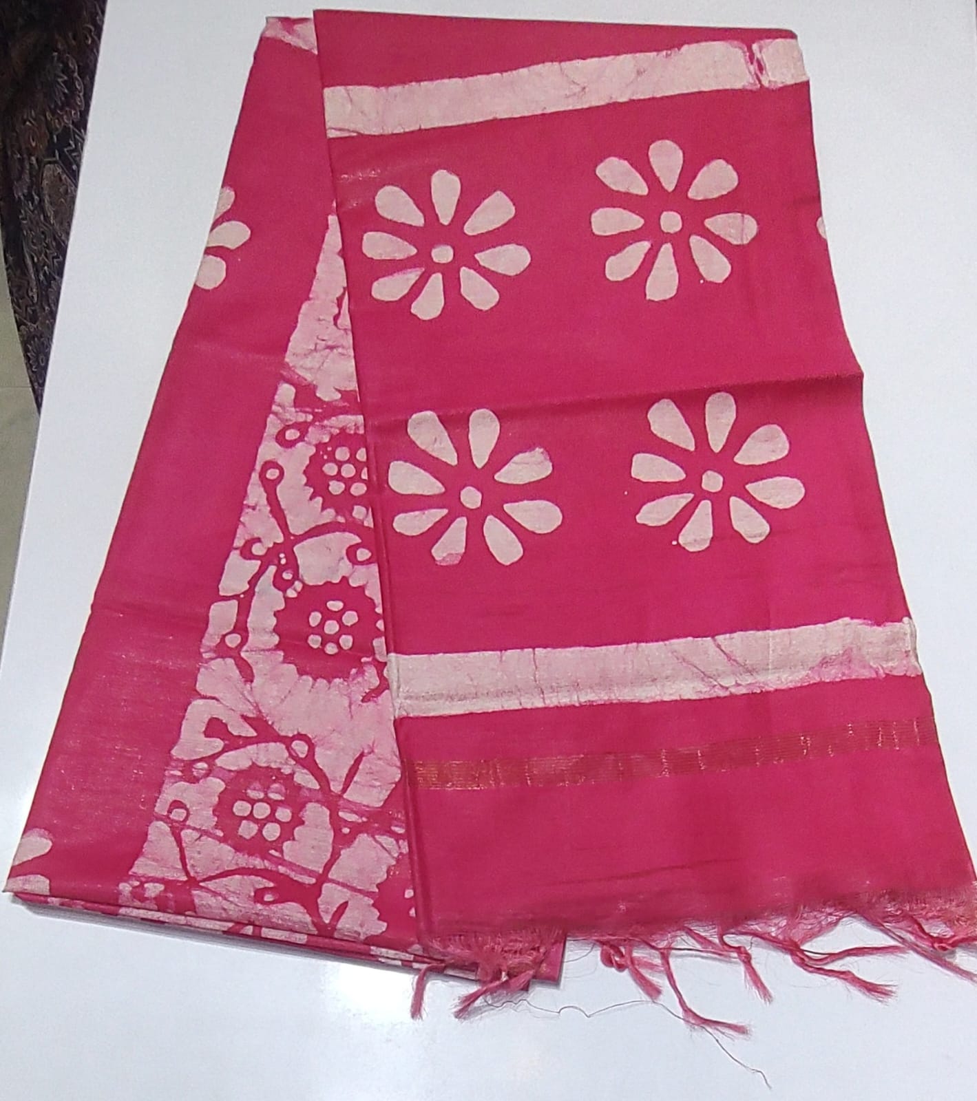 Chanderi bartic print saree BARTIC PRINT SAREE - Image 3