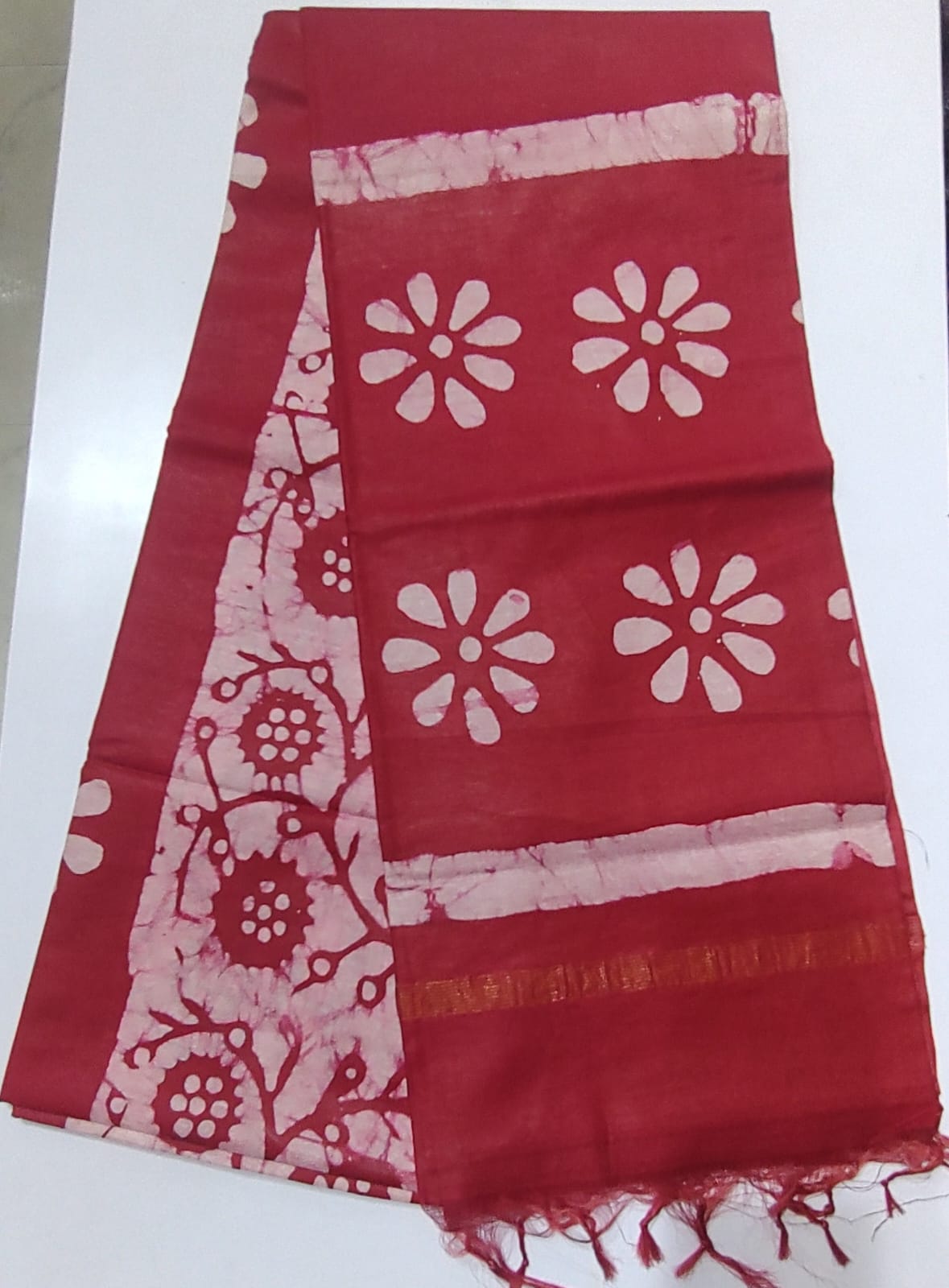 Chanderi Bartic print saree Chanderi Bartic print saree