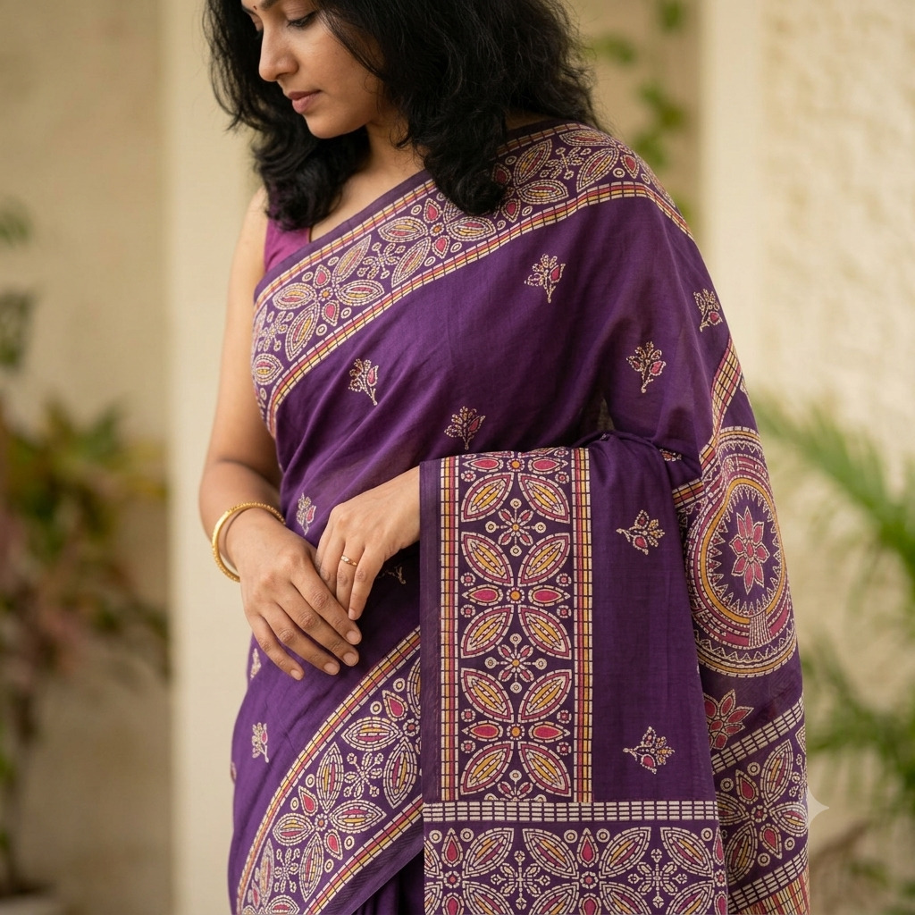 bomkai purple sarees bomkai sarees