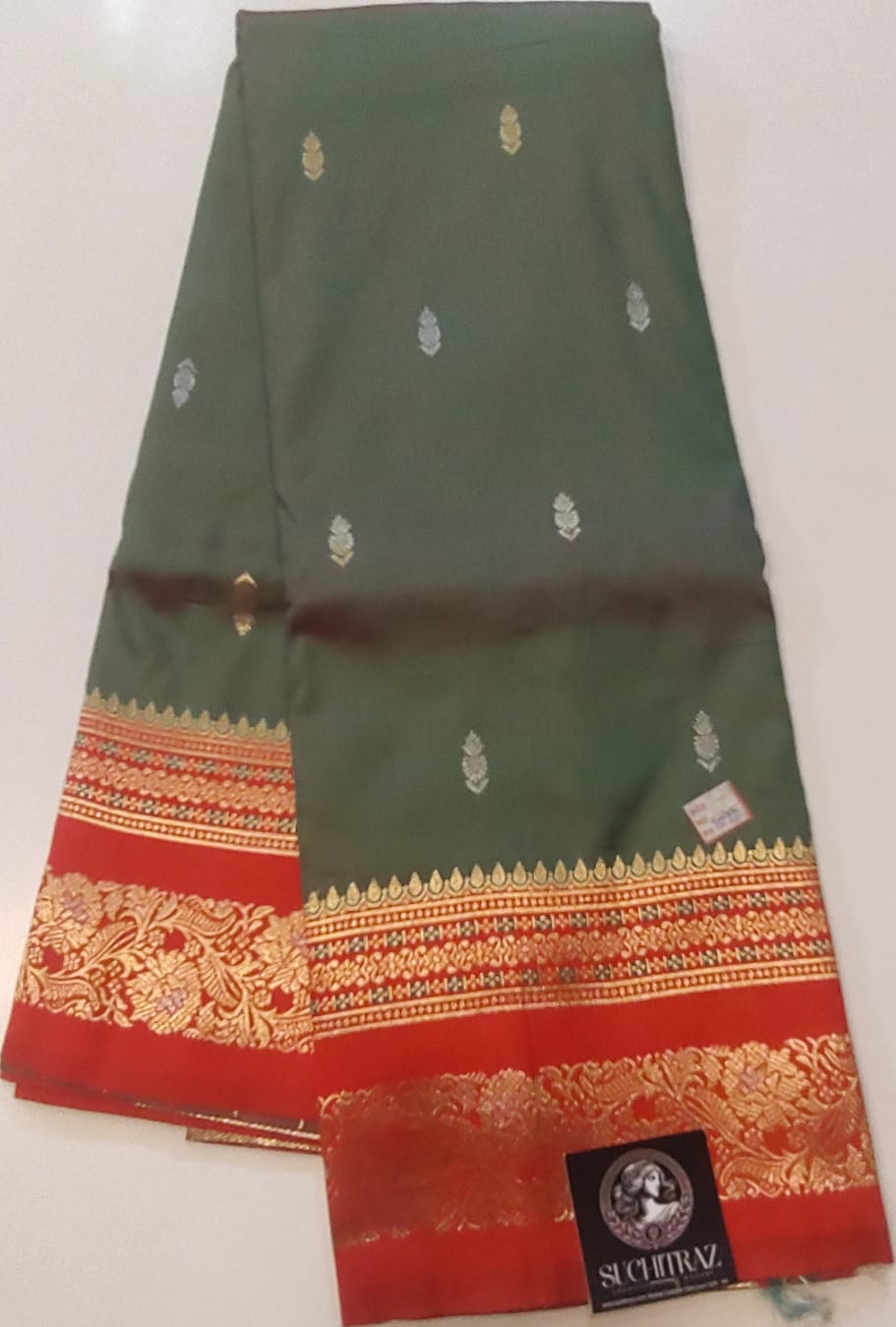 kanjivaram bottle green kanjivaram bottle green