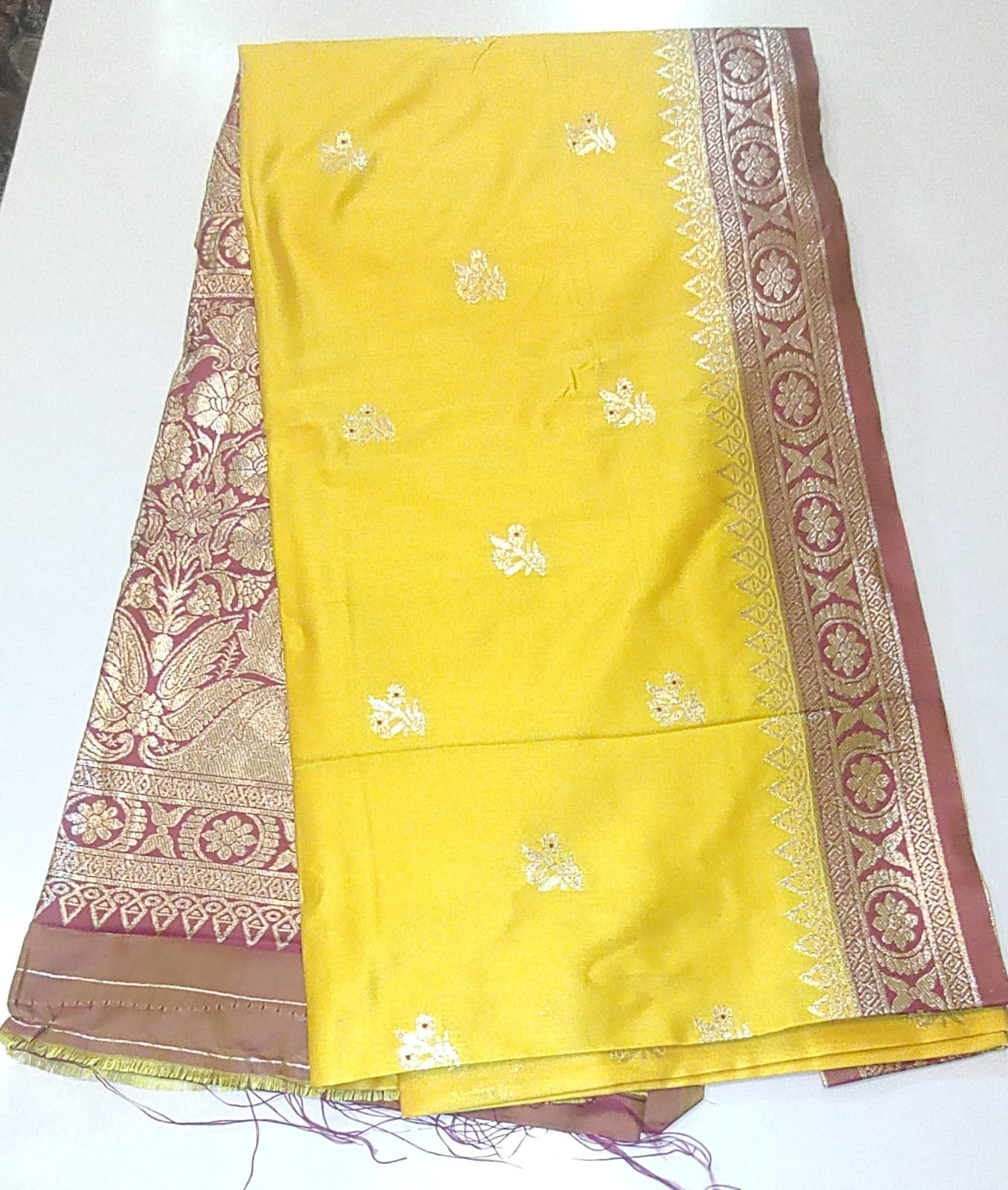 kosa silk yellow red kosa silk yellow red