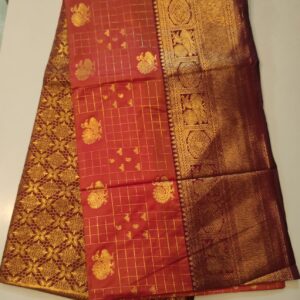 Home peach kanjivaram