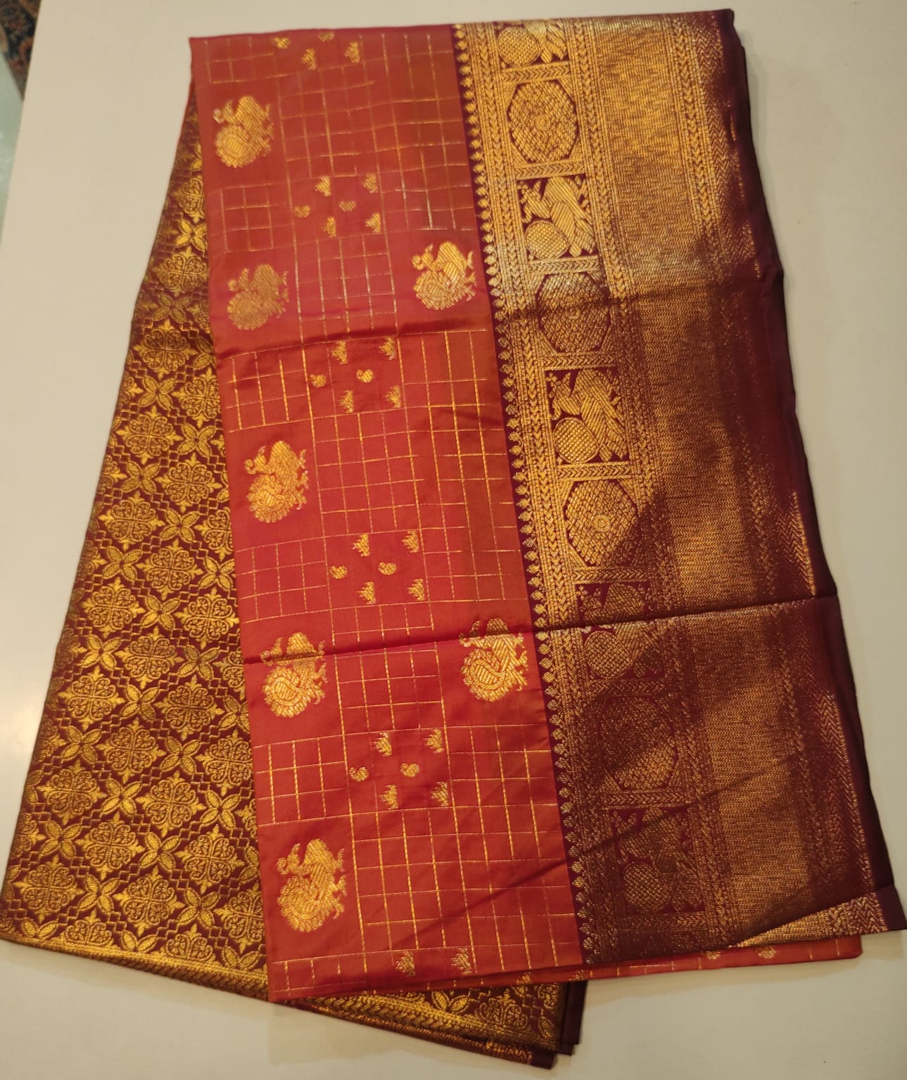 peach kanjivaram peach kanjivaram